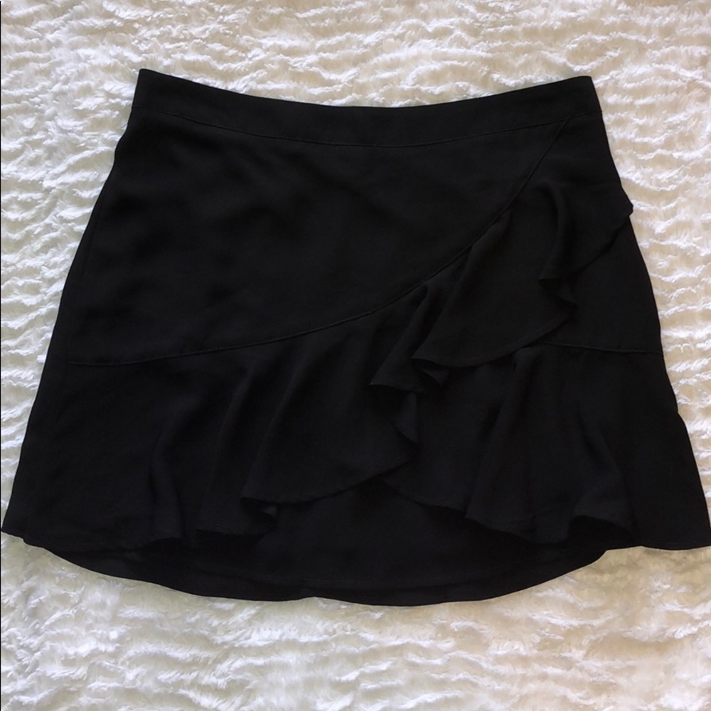 Express Ruffle Black Skirt